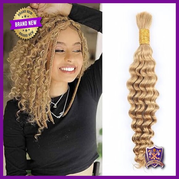 14 Inch Deep Wave Human Hair Extensions for Braiding 50G Bundle main image 5